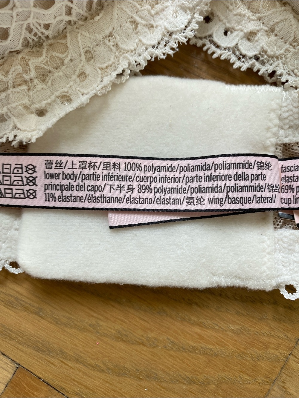 NWT! Victoria's Secret Dream Angels 34DDD Ivory Lace Longline Bra - Picture 10 of 15